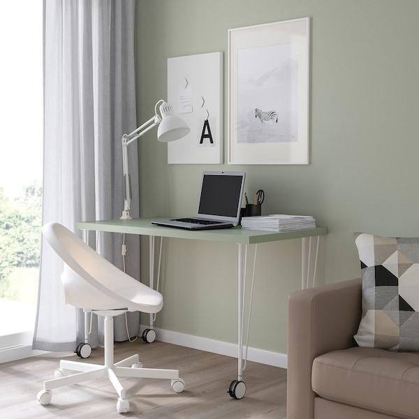 KRILLE Leg with castor, white, 70 cm - IKEA