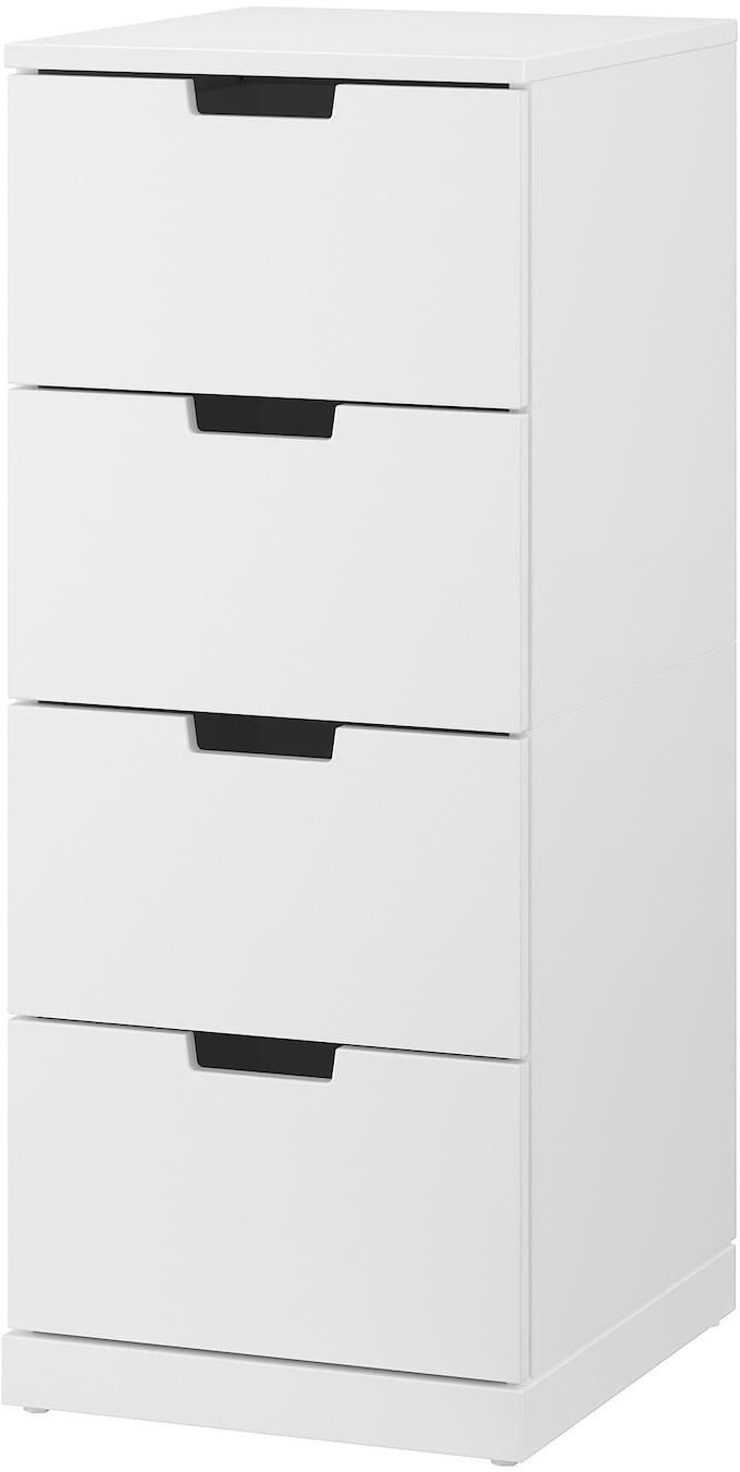 NORDLI Chest of 4 drawers - white 40x99 cm