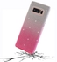 Fashion Case 3 In 1 Flexible Gradient Ultra Thin Tpu Soft Glitter Paper Forsted Pc Hard Back Cover - Case For Samsung Galaxy Note 8 -Pink