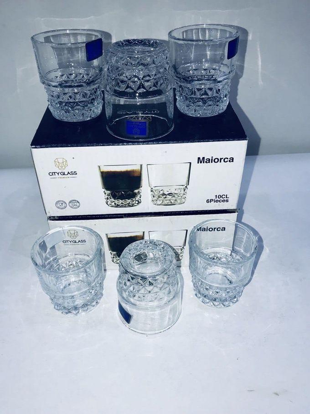 City Glass Cups Set ( Coffee ) 6 Pieces