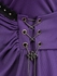 Plus Size Chain Braided Lace-up Lace Trim Asymmetric Ruched T-shirt - M | Us 10