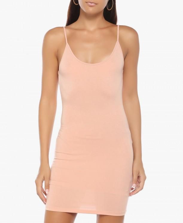 Peach Open-Back Cami Dress