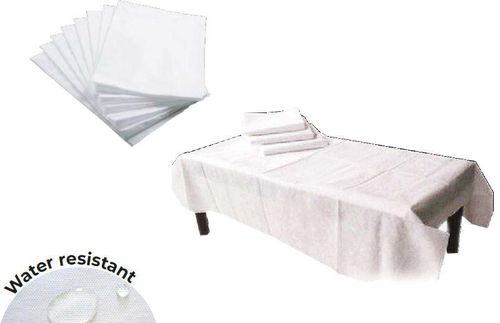 Weprovideplt PPE Non- Woven Bed Sheets (Blue - White)