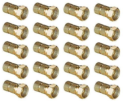F Connector RJ6 / F-Connector for wire satellite - 20 Pcs