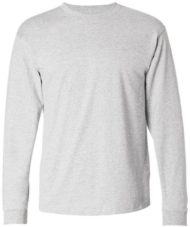 Danami Plain Long Sleeve T Shirt- Light Grey