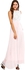 Fashion Women Lace Spliced Chiffon Dress - Pink+White