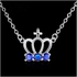 Neworldline Crystals Crown Pendant Necklace For Valentine's Day Gift Of Love BU