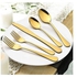 20-Piece Stainless Steel Flatware Cutlery Set Gold 25 x 8 x 5cm