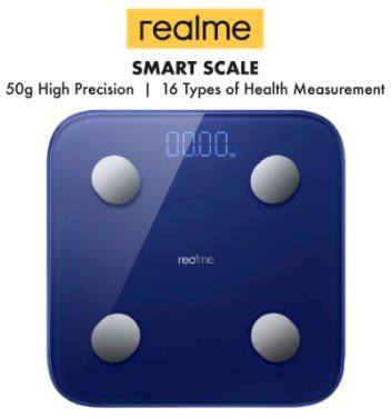 Realme Smart Scale 50g High-Precision /16 Types of Health Measurement (Blue)