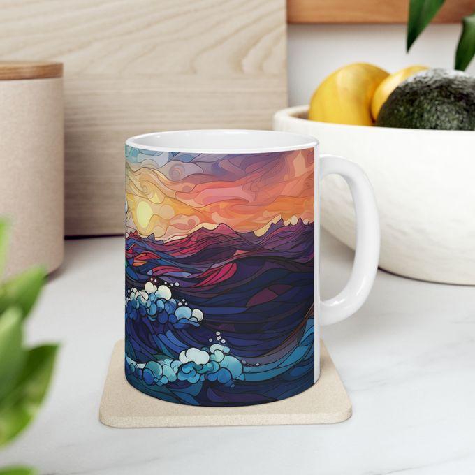 Ocean Waves Printed Mug