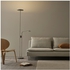 ISJAKT LED floor uplighter/reading lamp - dimmable/nickel-plated 180 cm