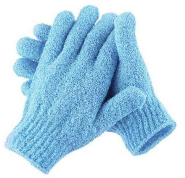 Bathing Gloves &Exfoliating Body Shower Scrub Gloves ,,BLUE