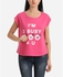 M.Sou "I am Busy" T-Shirt - Fuchsia