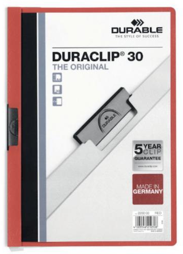 Durable Duraclip 30, A4, Red