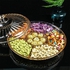 Yagviz Creative Acrylic Multifunctional Party Snack Tray with Lid,Serving Dishes for Dried Fruits Nuts Candies Fruits,6-Compartment Transparent