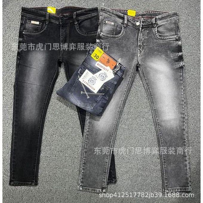 2in1 Trendy Stock Jean For Men- Black And Grey