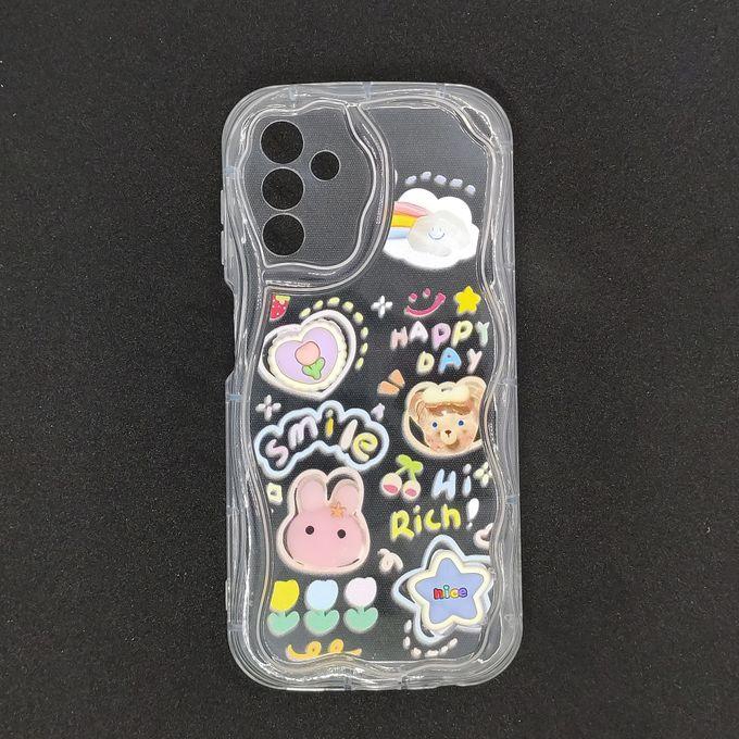 Transparent TPU Back Case With 3D Raised Toys For Samsung Galaxy A13 4G