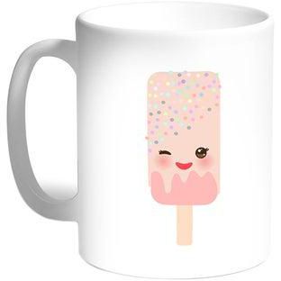 Cartoon Graphics - Ice Cream Printed Coffee Mug White 11ounce