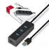 AXAGON HUE-S2BL, 4x USB 3.0 CHARGING hub, micro USB e.g. connector, USB-A cable 1.2m | Gear-up.me