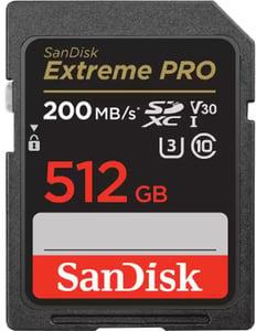 Sandisk Memory Card Extreme Pro SD UHS I 512GB Black SDSDXXD-512G-GN4IN