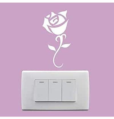 ملصق حائط - مفتاح الإضاءة - زهرة الورد