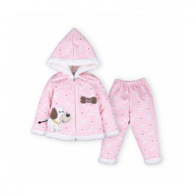 babyshoora Baby's Two-piece Winter Set, Plush Material Lined With Fur .