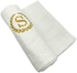 BYFT - Hand Towel White Golden Letter Hand Towel \S\""- Babystore.ae