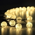 Solar Outdoor 19.7 ft 30 LED Crystal Ball String Lights Warm White