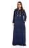 AlNasser Navy Blue Embroided Flowers Home Nightgown