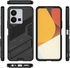 Case For Vivo Y22 4G / Vivo Y22s 4G ,- Kickstand Cover Brushed Armor Shockproof - Anti-Scratch Protective Cover - Black