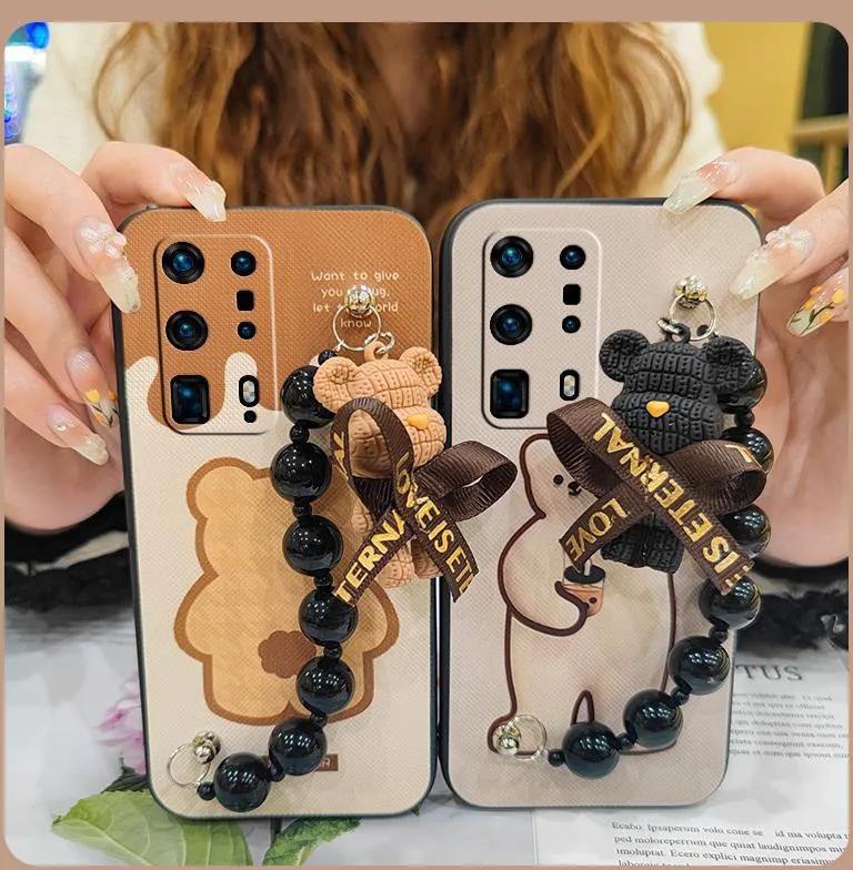 Phone Case for Huawei P40 Pro+ P40 Pro Plus Case Trendy Creative Black Pearl Charm Shockproof And Drop-proof Case
