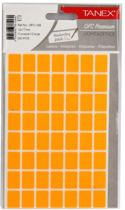 Tanex استيكر مكتبي تانيكس برتقالى 5 ورقات 17 × 12 مم A5 / 56 موديل OFC107