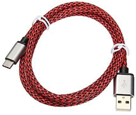 Universal 1M/3.3FT Type C Male To USB 2.0 A Male USB 3.1 Data Sync Charger Cable Cord New Red (Intl)