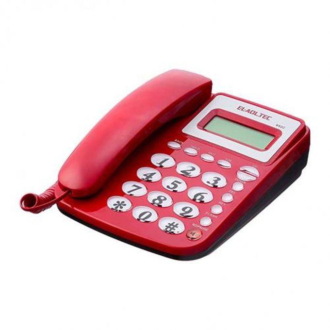 EL-ADL Tec Corded Office Phone With Caller ID 952c Red