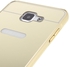 Samsung Galaxy A7 SM-A710F (2016) - Metal Frame Mirror-like Plastic Back Case - Gold