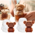 Whaline 3D Teddy Bear Mold, Silicone Animal Mold, Soap Candle Mold, Ice Cube for Coffee, Milk, Tea, Candy Gummy Fondant, Cake Baking, Cupcake Topper Decoration (2 Sizes)