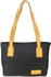 Get Waterproof Hand Bag For Women, 40×25 cm - Black Yellow with best offers | Raneen.com