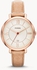 Fossil Womens Jacqueline Leather Watch ES3487  (Rose Gold tone)