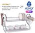 Generic 2 Tier Dish Rack Stainless Steel, With Drain Board