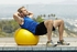 EXERCISE 65cm GYM YOGA SWISS BALL FITNESS AB KEEP FIT TONE WEIGHTLOSS FREE PUMP YELLOW