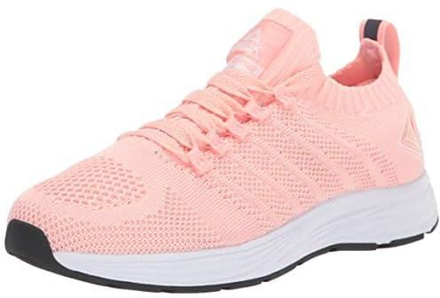 PEAK Womens Lightweight Walking Shoes - Comfortable Slip-on Sneakers for Running, Tennis, Gym, Casual Workout, Light Pink, 9.5