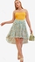 Plus Size Floral Print Ruched High Low Skirt - 4x