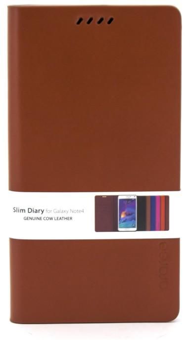 Araree Slim Diary, Flip Cover Mobile Case, for (Samsung) Galaxy Note 4, Brown