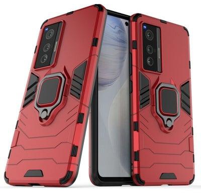 Red protective cover with ring bracket For Vivo