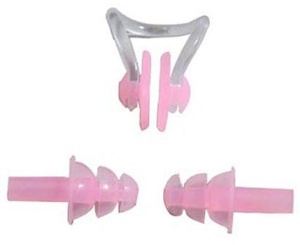 Grilong ER Swimming Earplugs / Nose Clip, Pink