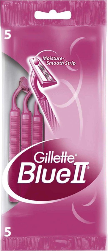 Gillette Blue 2 Plus Razor Blades For Women- 5 Blades, Pink