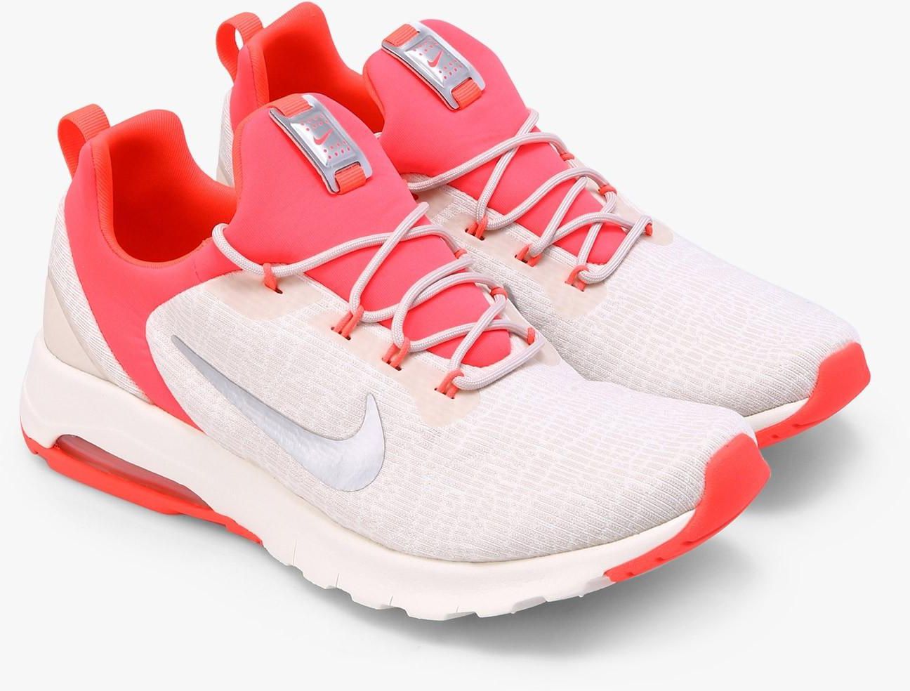 Off-White and Neon Pink Air Max Motion Racer Women Shoes
