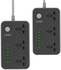 LDNIO AC Electrical SocketUK US Plug 6 USB Adapter Travel Extension Power Strip 3 Universal Socket International Plug(w 702Q)