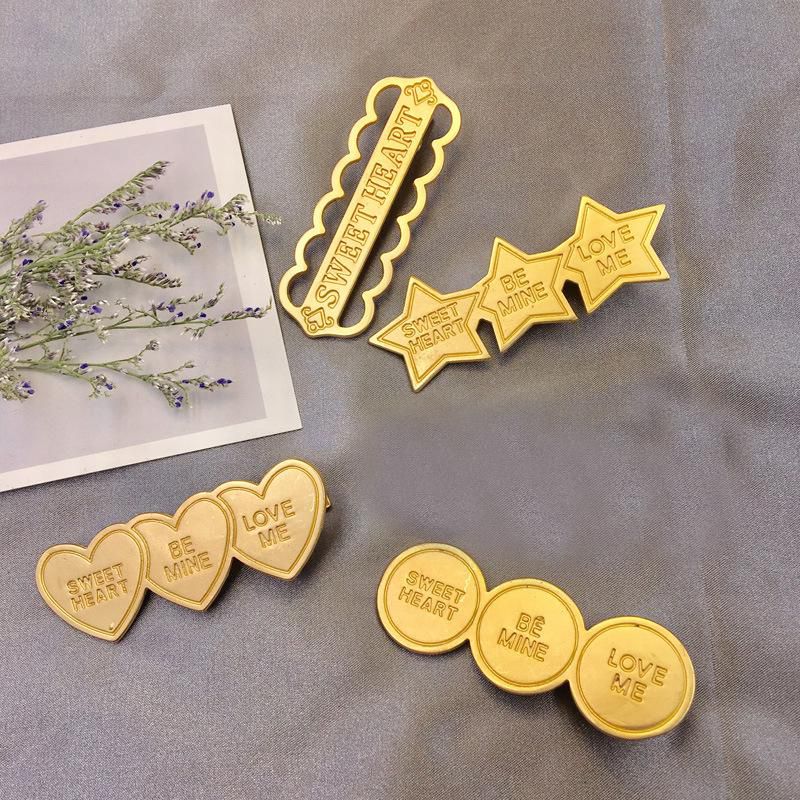 1 Pc Women's Hair Clip Letter Engraved Design Ladylike Hair Accessory