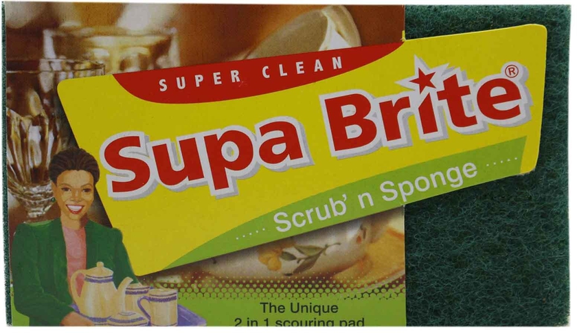 Supa Brite Super Clean Pot Scrubber With Sponge 1 Piece